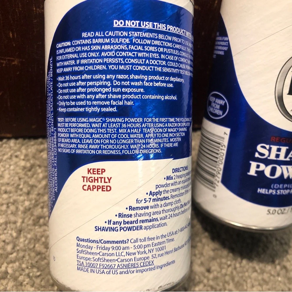 X2 Softsheen Carson Magic Regular Strength Shaving Powder Blue Razor Bumps 5oz